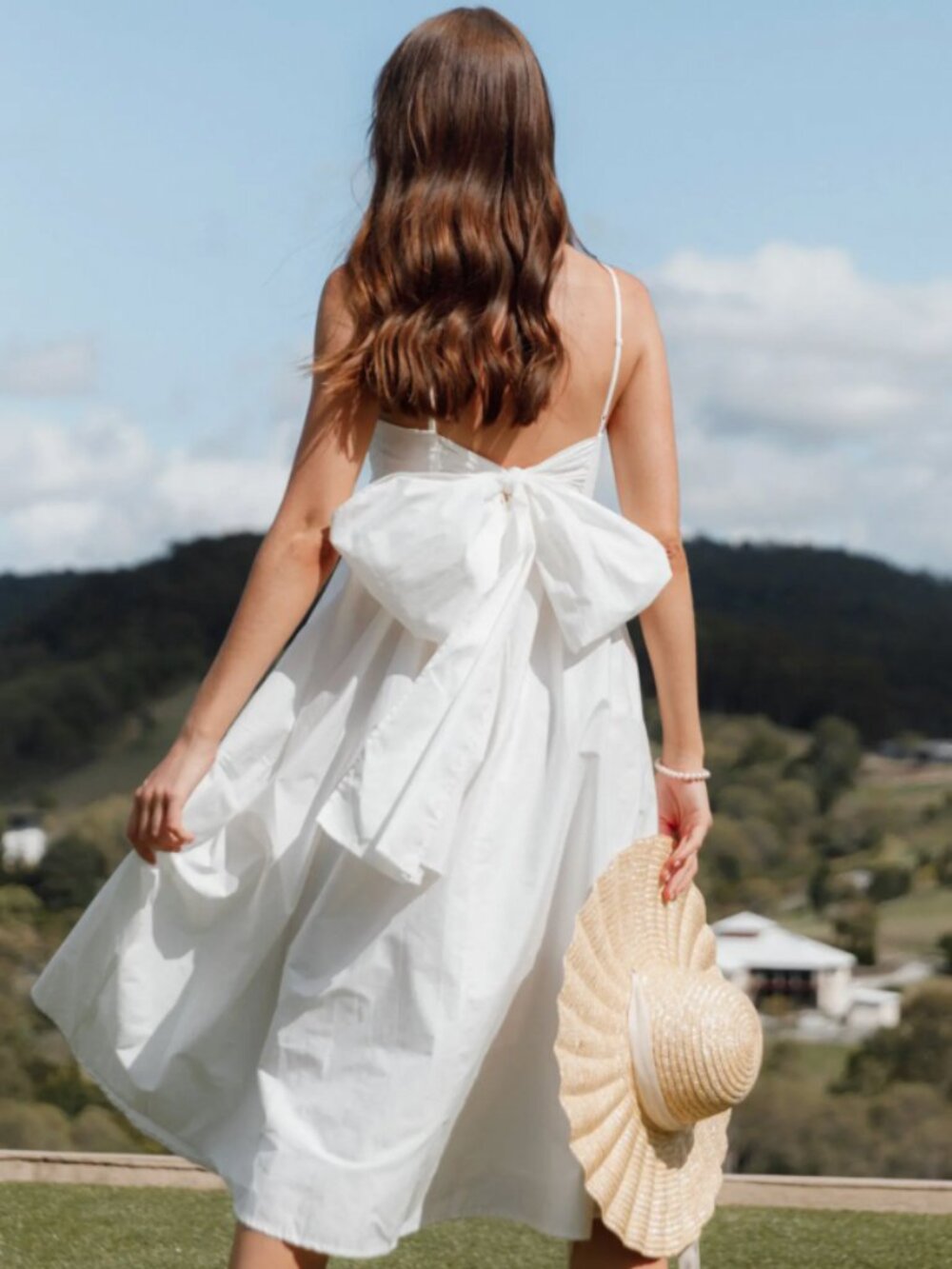 Alice Bow Back Sleeveless Midi Dress